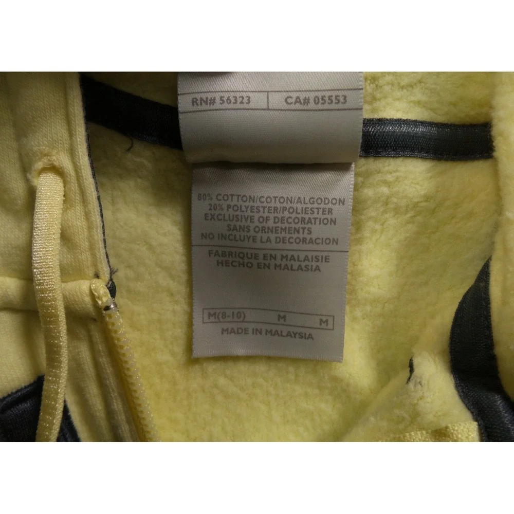 Nike Sweatshirt Womens Size M (8-10) Yellow Full Zip Hooded Pockets‎ Y2K Tag